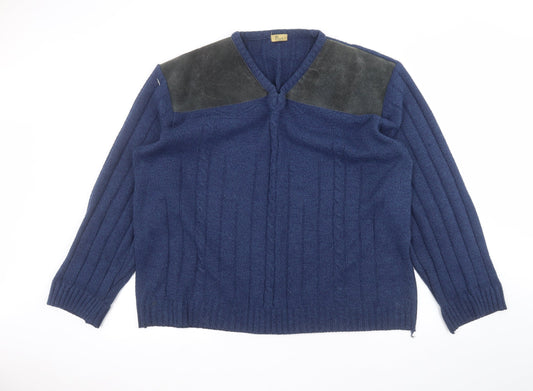 BHS Mens Blue   Pullover Jumper Size XL