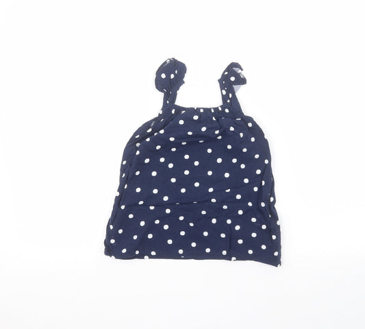 H&M Baby Blue Polka Dot  Basic Blouse Size 9-12 Months