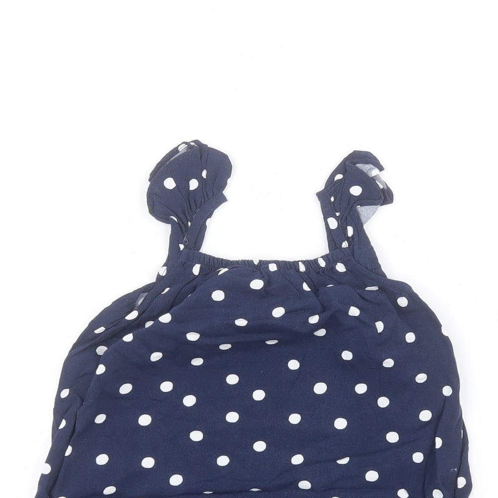 H&M Baby Blue Polka Dot  Basic Blouse Size 9-12 Months