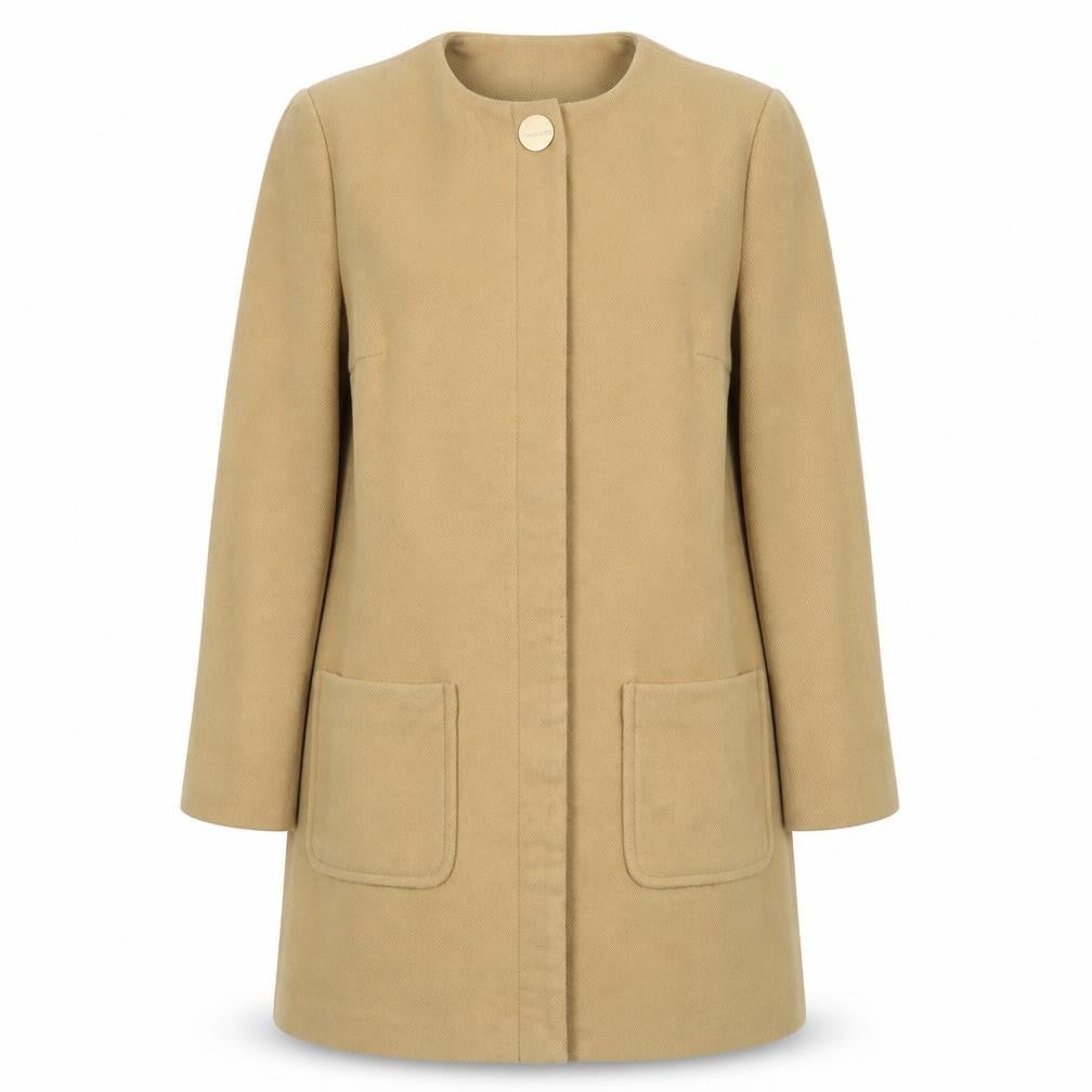 Dorothy Perkins Womens Beige   Overcoat Coat Size 12
