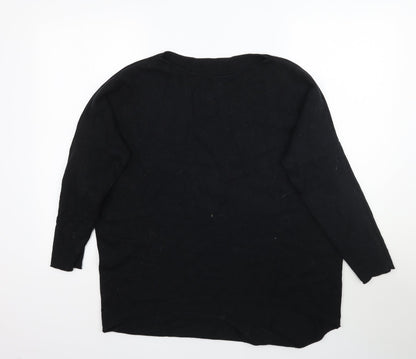 Preloved Preworn Womens Black   Basic T-Shirt Size L - Front
