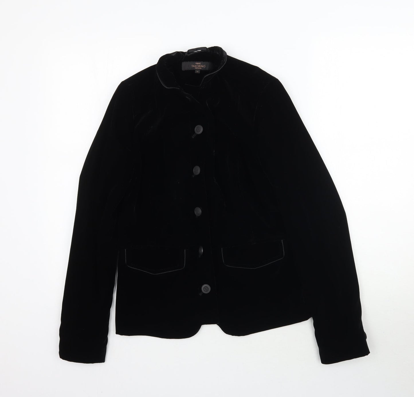NEXT Womens Black  Velour Jacket  Size 10