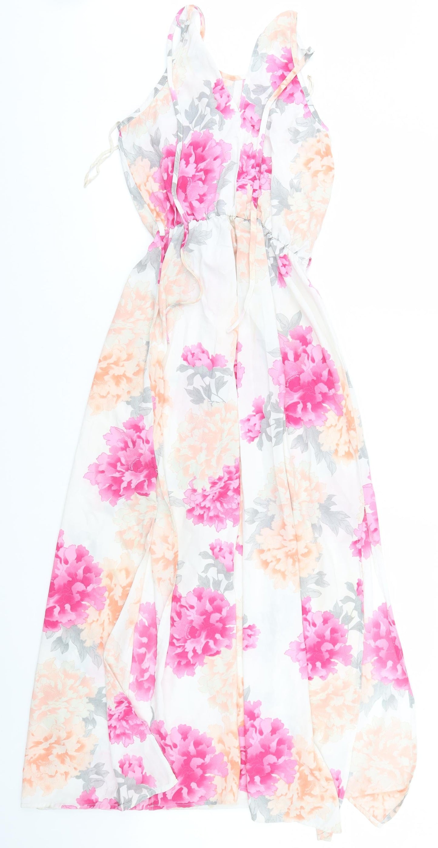 Dorothy Perkins Womens White Floral  A-Line  Size 8