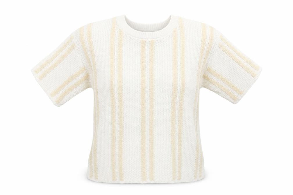 Marks & Spencer Womens White Striped  Pullover Jumper Size 12