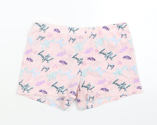 Pink Angel Girls Pink Geometric  Capri Sleep Shorts Size 7-8 Years