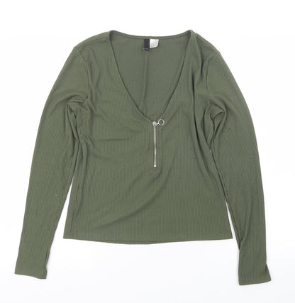 Divided by H&M Womens Green   Basic T-Shirt Size M