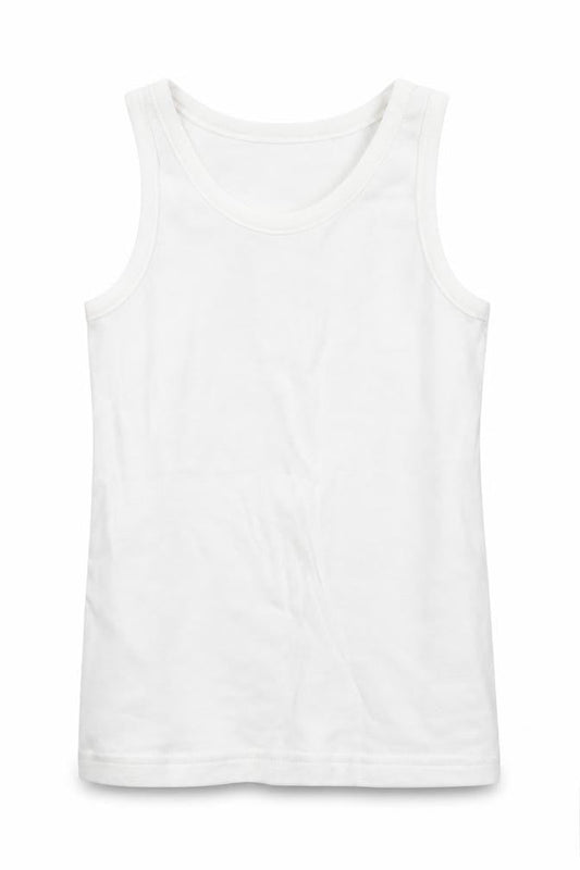 F&F Girls White   Basic Tank Size 4-5 Years