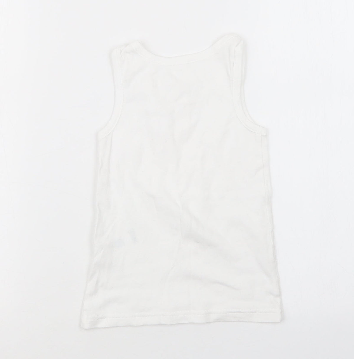 F&F Girls White   Basic Tank Size 4-5 Years
