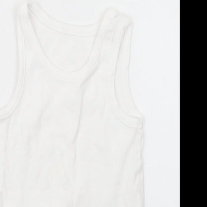 F&F Girls White   Basic Tank Size 4-5 Years