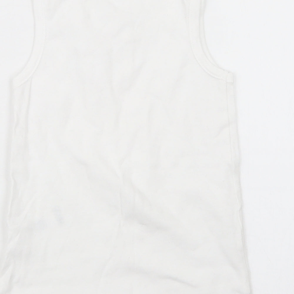 F&F Girls White   Basic Tank Size 4-5 Years