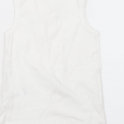 F&F Girls White   Basic Tank Size 4-5 Years