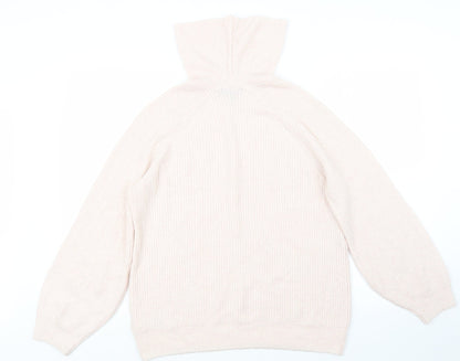 Topshop Womens Pink  Knit Pullover Jumper Size 10
