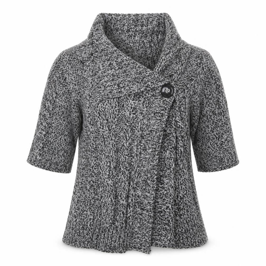 Love Knitwear Womens Grey  Knit Cardigan Jumper Size M