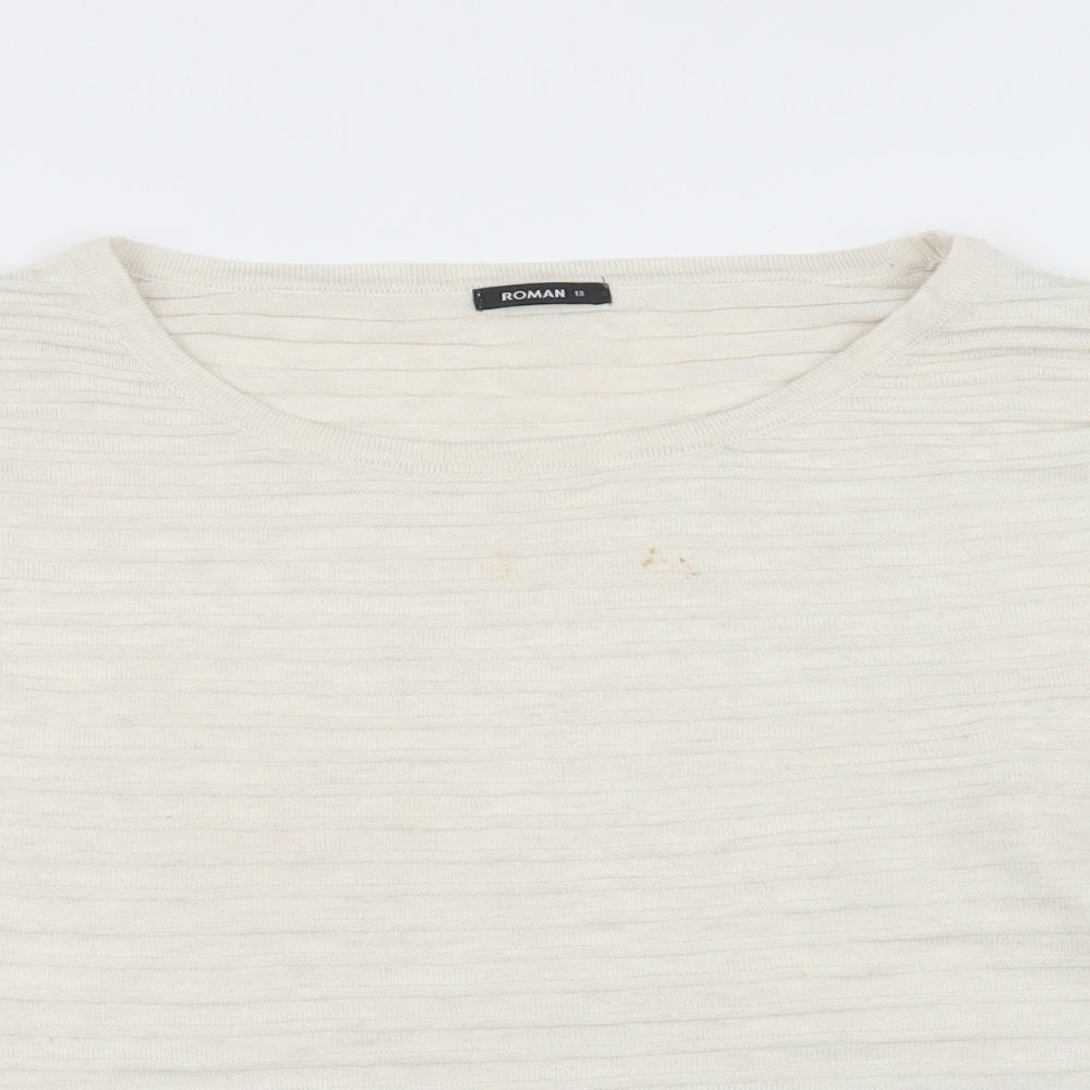 Roman Womens Beige   Pullover Jumper Size 18