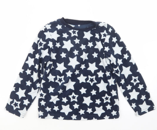 F&F Boys Blue Geometric   Pyjama Top Size 5-6 Years