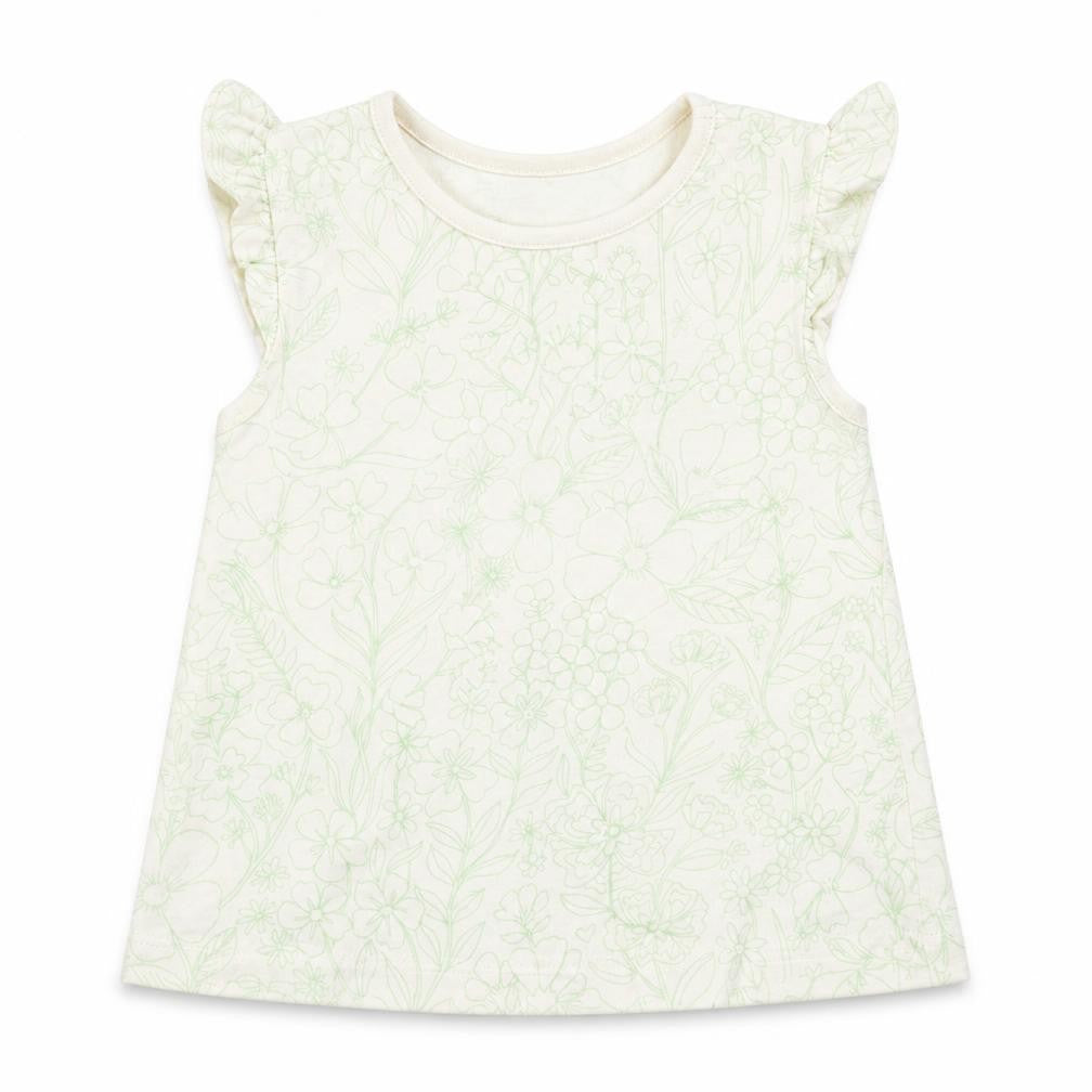 George Girls Beige Geometric  Basic T-Shirt Size 9-12 Months