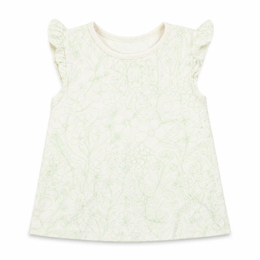 George Girls Beige Geometric  Basic T-Shirt Size 9-12 Months