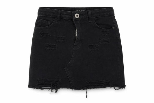 Denim Club Womens Black  Denim Straight & Pencil Skirt Size 8