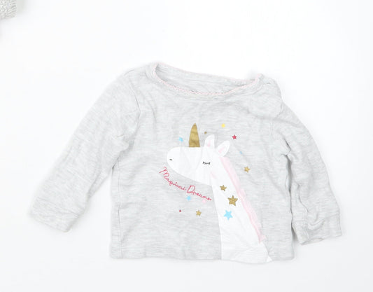 Primark Girls Grey   Basic T-Shirt Size 6-9 Months