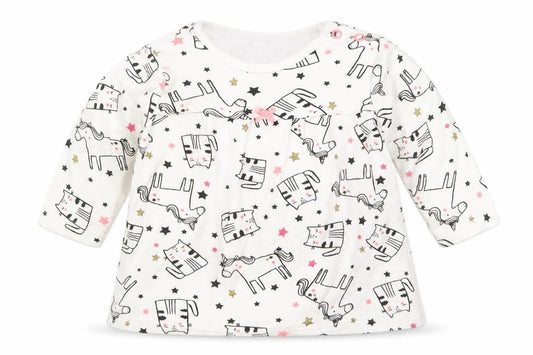 Primark Girls Black Geometric  Basic T-Shirt Size 3-6 Months