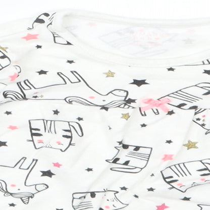 Primark Girls Black Geometric  Basic T-Shirt Size 3-6 Months