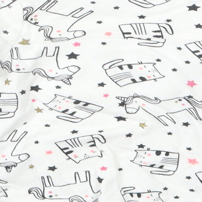 Primark Girls Black Geometric  Basic T-Shirt Size 3-6 Months