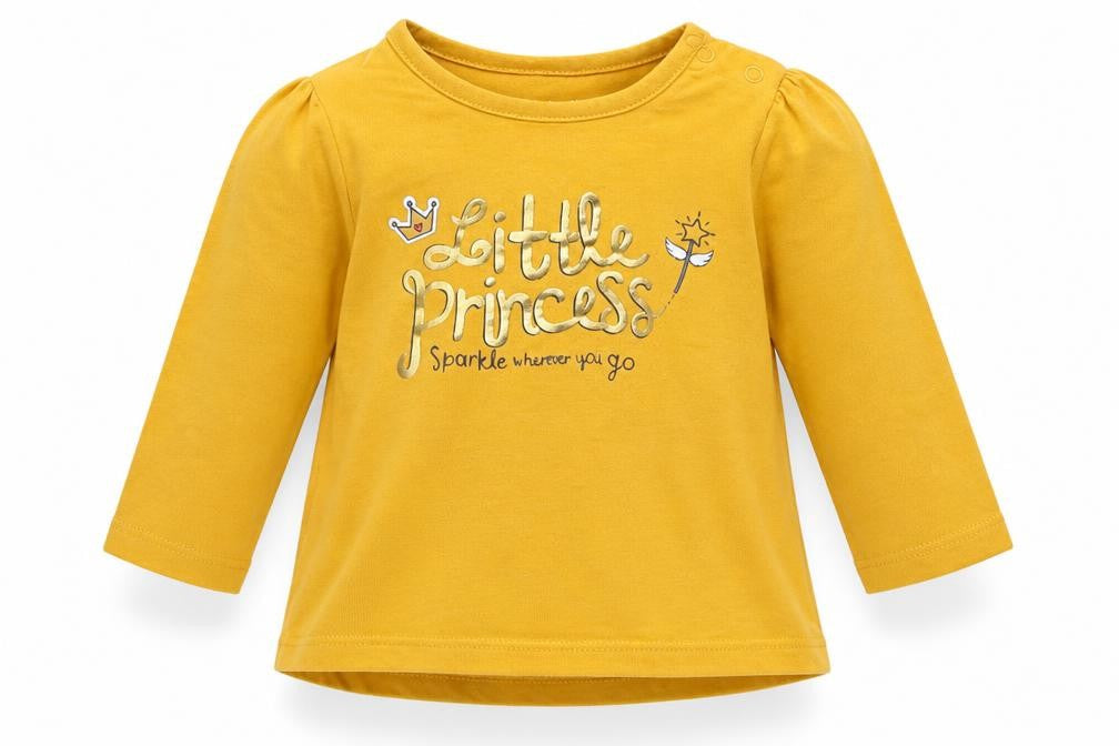 Nutmeg Girls Yellow   Basic T-Shirt Size 3-6 Months
