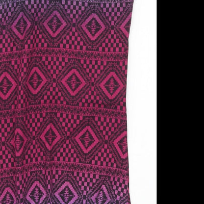 Preloved Denim Co Womens Multicoloured Geometric  Basic T-Shirt Size 10 - Label