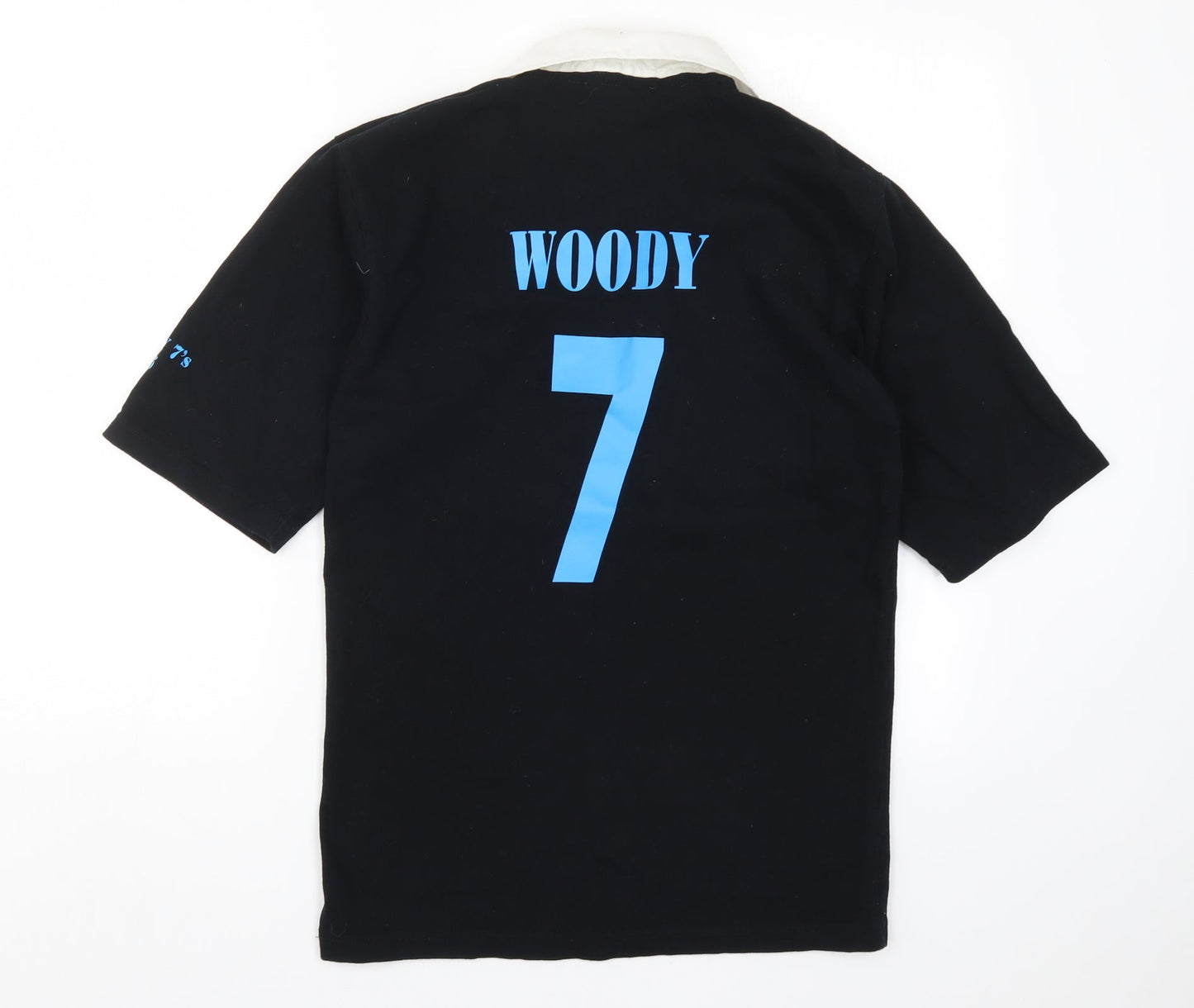 Front Row Mens Black    Polo Size S  - Get Off My Land Woody 7