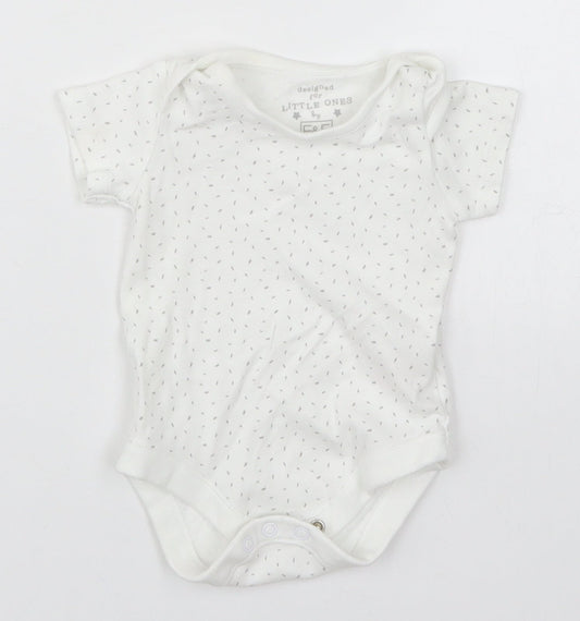 F&F Baby White   Babygrow One-Piece Size 3-6 Months  - Flecked