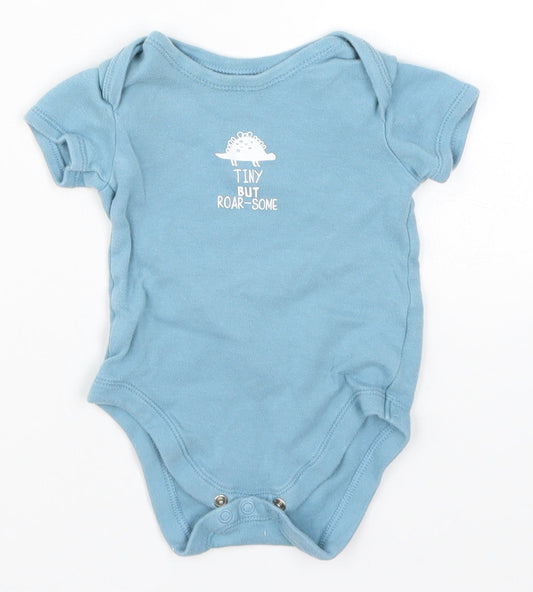 Matalan Baby Blue   Babygrow One-Piece Size 6-9 Months  - Tiny But Roarsome