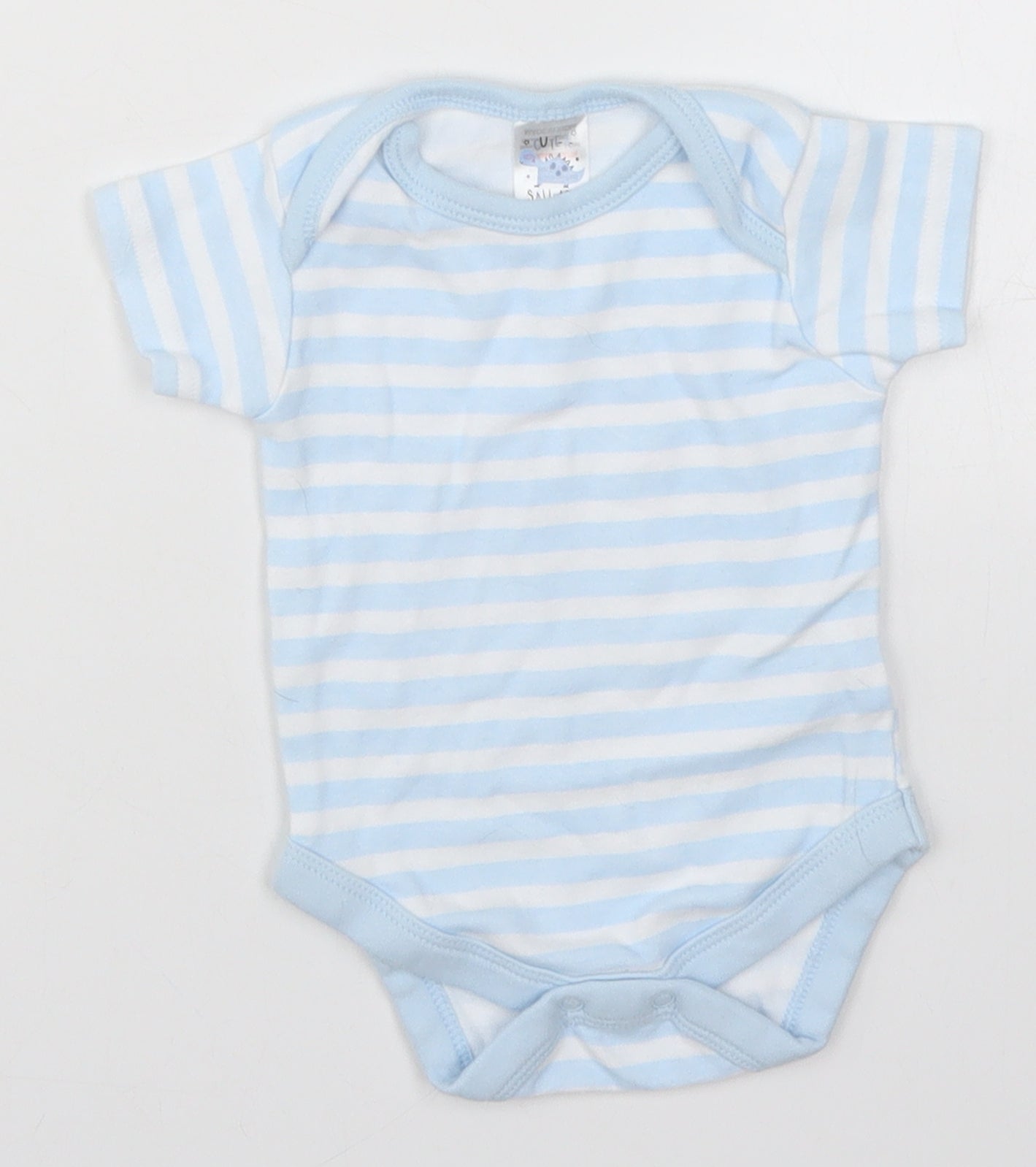 B&M Boys Blue Striped  Babygrow One-Piece Size 3-6 Months