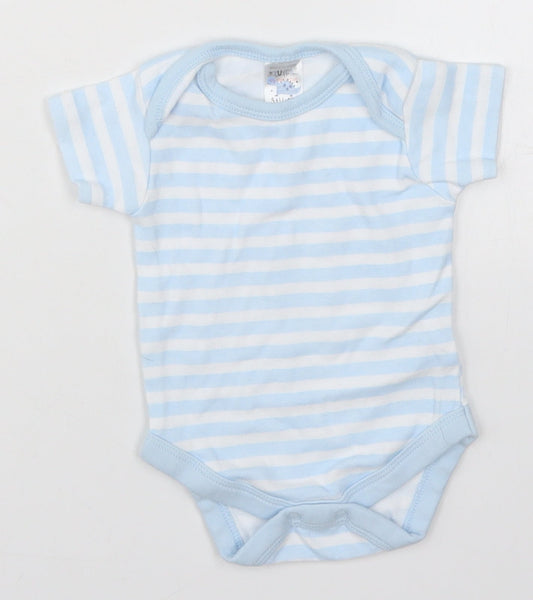 B&M Boys Blue Striped  Babygrow One-Piece Size 3-6 Months
