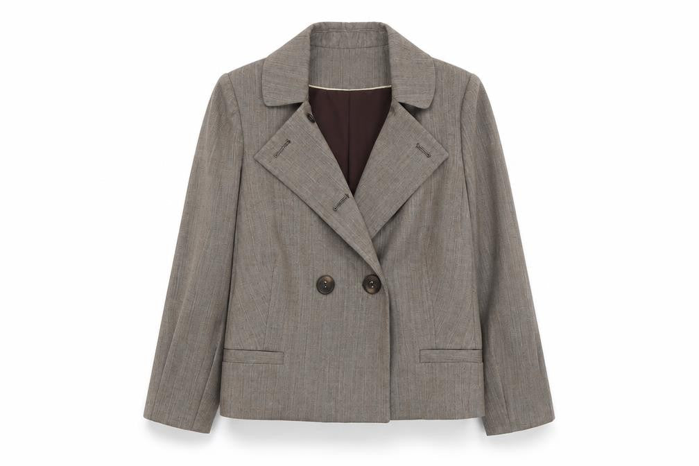 Marks & Spencer Womens Brown Argyle/Diamond  Overcoat Coat Size 16