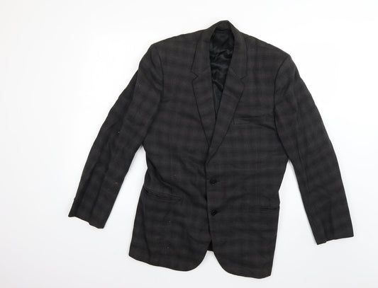 Burton Mens Grey Check  Jacket Blazer Size 39