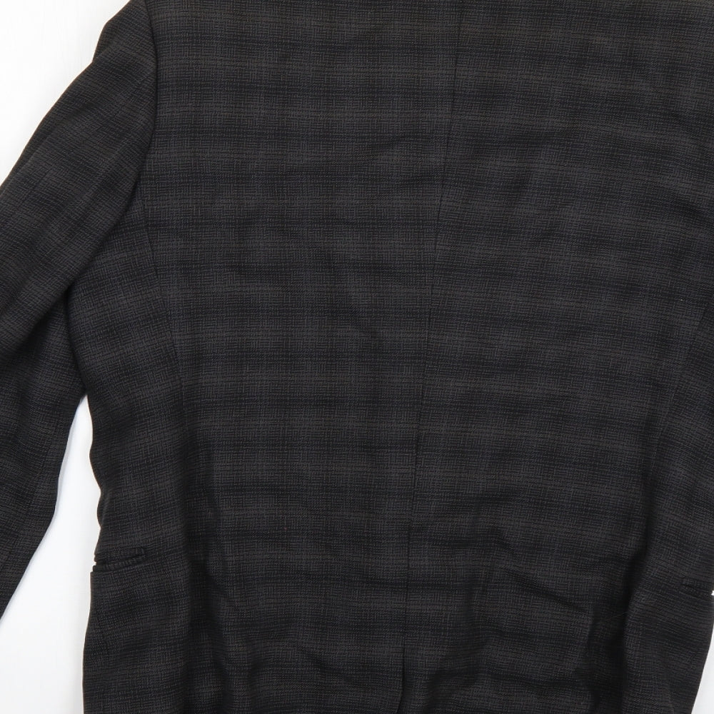 Burton Mens Grey Check  Jacket Blazer Size 39