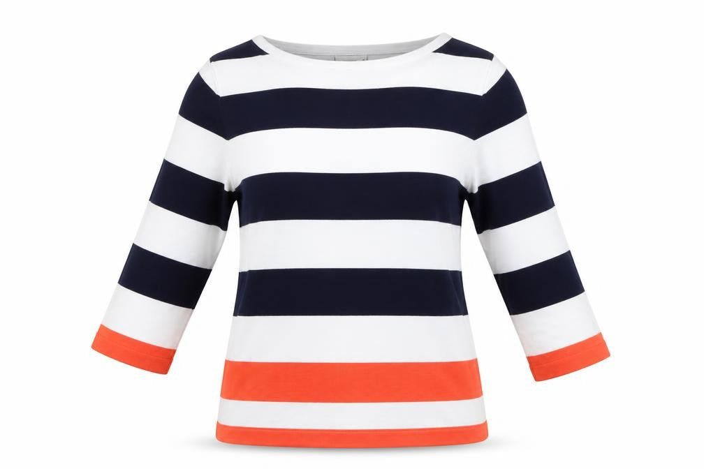 text Womens Multicoloured Striped  Pullover Jumper Size L