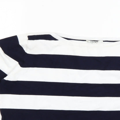 text Womens Multicoloured Striped  Pullover Jumper Size L