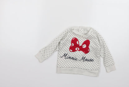 Preloved Primark Baby Multicoloured Polka Dot  Pullover Jumper Size 9-12 Months - Front