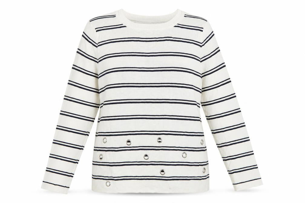 F&F Womens Multicoloured Striped  Pullover Jumper Size 14