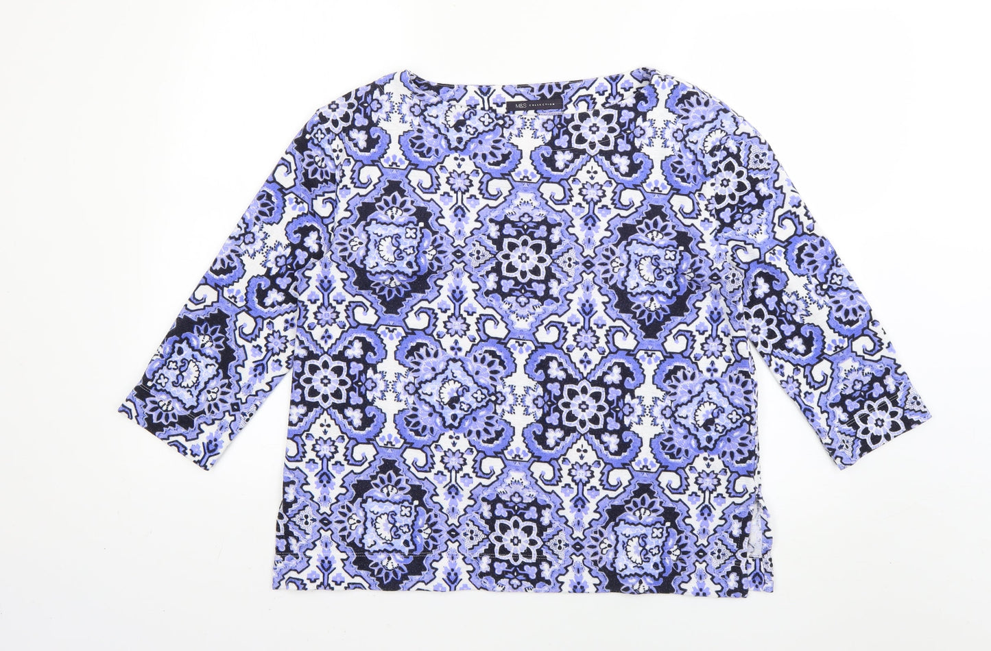 Marks and Spencer Womens Multicoloured Geometric  Pullover Jumper Size 10