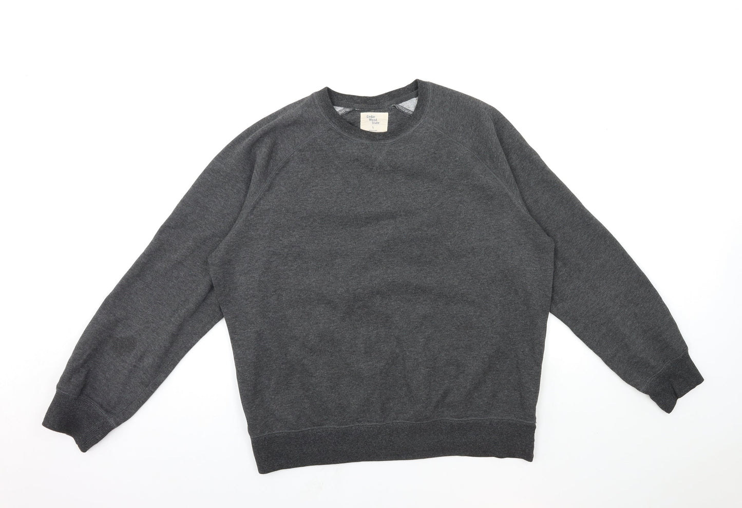 Cedar Wood State Mens Grey   Pullover Sweatshirt Size L