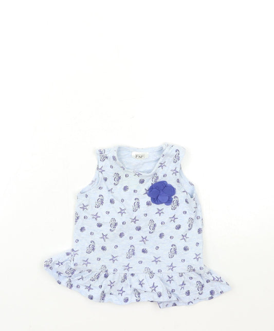 F&F Baby Blue   Basic Tank Size 0-3 Months