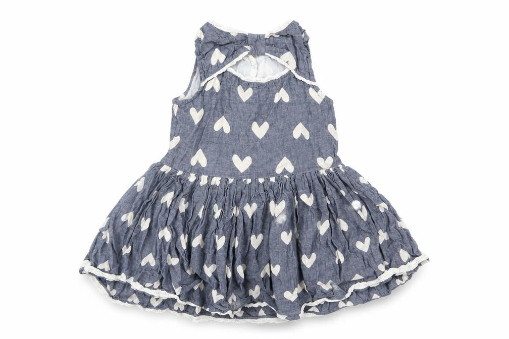 Yound Dimension Baby Blue Polka Dot  Fit & Flare  Size 12 Months