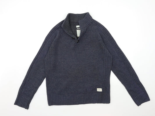 Heritage Mens Blue  Knit Pullover Jumper Size L