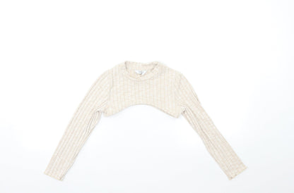 Primark Girls Beige   Basic T-Shirt Size 7-8 Years
