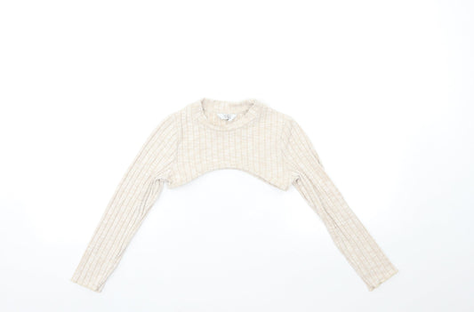 Primark Girls Beige   Basic T-Shirt Size 7-8 Years