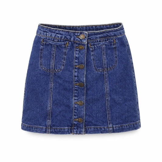 Topshop Womens Blue  Denim Mini Skirt Size 25 in