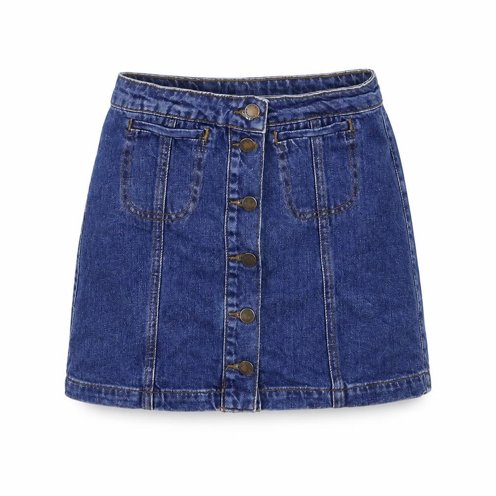 Topshop Womens Blue  Denim Mini Skirt Size 25 in