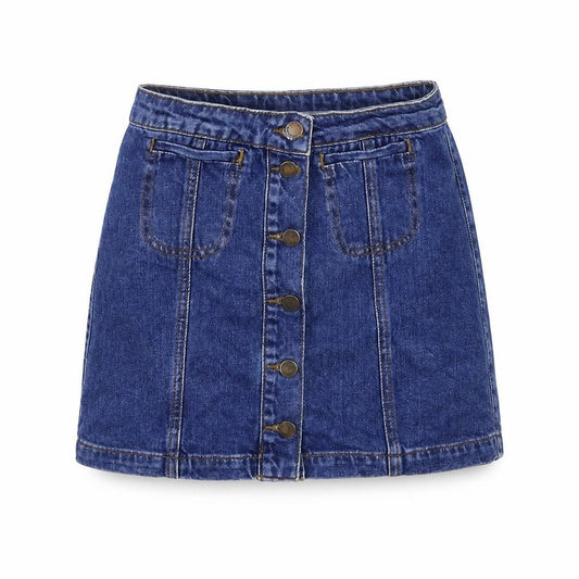 Topshop Womens Blue  Denim Mini Skirt Size 25 in
